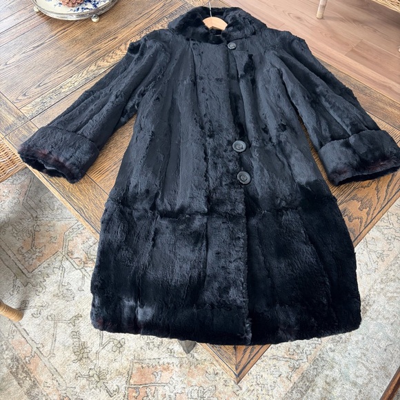 Vintage Jackets & Blazers - Vintage Black Fur Coat